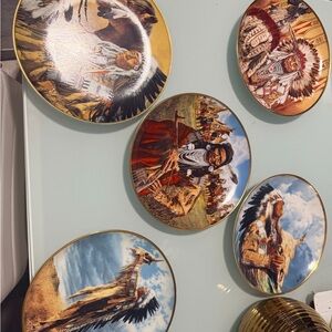 Native American Themed Decorative Plates Set